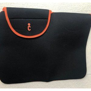 Black and Orange Neoprene Laptop, Notebook Carrier, 14.5"x11"